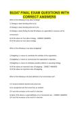 BU247 FINAL EXAM QUESTIONS WITH CORRECT ANSWERS