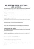 OB MIDTERM 1 EXAM QUESTIONS AND ANSWERS