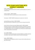 NCSO EXAM QUESTIONS WITH CORRECT ANSWERS