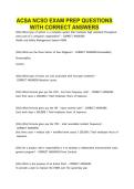 ACSA NCSO EXAM PREP QUESTIONS WITH CORRECT ANSWERS&period;