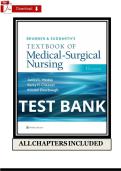 Brunner and Suddarths Textbook of Medical-Surgical Nursing&comma; 15th Edition by Hinkle TEST BANK all chapters updated