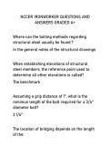 NCCER IRONWORKER QUESTIONS AND  ANSWERS GRADED A&plus;
