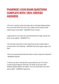PHARM201 CH36 EXAM QUESTIONS COMPLETE WITH 100&percnt; VERIFIED ANSWERS