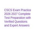 CSCS Exam Practice 2026 2027 Complete Test Preparation with Verified Questions and Expert