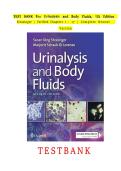 Test Bank for Urinalysis and Body Fluids 7th Edition by Strasinger &vert; Verified Chapter's 1 - 17 &vert; Complete Newest Version