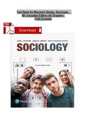 Test Bank for Macionis Gerber&comma; Sociology&comma; 9th Canadian Edition All Chapters Fully Covered