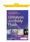 TEST BANK For Urinalysis and Body Fluids&comma; 7th Edition by Strasinger &vert; Verified Chapters 1 - 17 &vert; Complete Newest Version