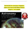 Test Bank for Astronomy&colon; A Beginner&OpenCurlyQuote;s Guide to the Universe&comma; 8th Edition by Eric Chaisson & Steve McMillan &vert; ISBN&colon; 9780134087702 &vert; Verified Chapters 1-18 Complete &vert; A&plus; Grade &vert; Downloadable PDF