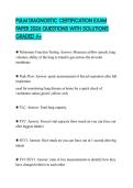 PULM DIAGNOSTIC CERTIFICATION EXAM PAPER 2026 QUESTIONS WITH SOLUTIONS GRADED A&plus;