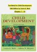 Test Bank For Child Development &lbrace; 10th Edition &rcub;By Laura E&period; Berk &vert; All Chapters 1 to 15 &vert;