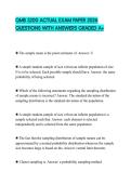 QMB 3200 ACTUAL EXAM PAPER 2026 QUESTIONS WITH ANSWERS GRADED A&plus;