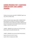 COMMS PROGRESS TEST 1 QUESTIONS COMPLETE WITH 100&percnt; CORRECT ANSWERS