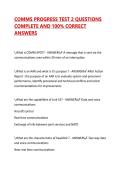 COMMS PROGRESS TEST 2 QUESTIONS COMPLETE AND 100&percnt; CORRECT ANSWERS