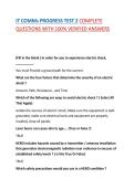 IT COMMs PROGRESS TEST 2 COMPLETE QUESTIONS WITH 100&percnt; VERIFIED ANSWERS 2026&sol;2027 &vert; VERIFIED EXAM QUESTIONS