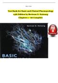 Test Bank for Basic and Clinical Pharmacology&comma; 14th Edition by Bertram G&period; Katzung &vert; ISBN&colon; 9781259641152 &vert; Verified Chapters 1-66 Complete &vert; A&plus; Grade &vert; Downloadable PDF