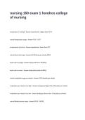 Nursing 150 Exam 1 Questions with Correct Answers- HONDROS College of Nursing