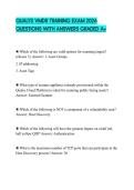 QUALYS VMDR TRAINING EXAM 2026 QUESTIONS WITH ANSWERS GRADED A&plus;
