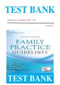 Family Practice Guidelines 5th Edition Cash Glass Mullen Test Bank COMPLETE QUESTIONS AND ANSWERS 100&percnt; CORRECT&vert; GRADED A&plus;