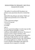 BURNS PEDRIATIC PRIMARY CARE FINAL  EXAM STUDY GUIDE 