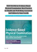 TEST BANK FOR Evidence-Based Physical Examination Best Practices for Health & Well-Being Assessment 2nd Edition &semi; ISBN&colon; 9780826155313&comma; All Chapters &sol; Full Complete