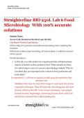 BIO250L Lab 8 Identifying an Unknown Organism &vert; 2026 latest updated version with solutions
