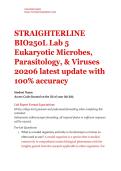 STRAIGHTERLINE  &vert; BIO250L Lab 5 Eukaryotic Microbes&comma; Parasitology&comma; & Viruses  &vert; 2026 latest update