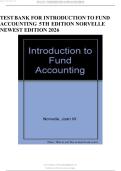 TEST BANK FOR INTRODUCTION TO FUND ACCOUNTING 5TH EDITION NORVELLE&period;