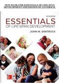 Essentials of Life Span &ndash; Test Bank&comma; &lbrack;Institution Name&rsqb;&comma; Academic Year &lbrack;Insert Year&rsqb; &ndash; Comprehensive exam questions with answers