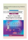 Stahl&rsquo;s Essential Psychopharmacology &ndash; 5th Edition Test Bank&comma; Neuroscientific Basis and Practical Applications