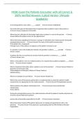 MCBC Exam the Patients Encounter with all Correct & 100&percnt; Verified Answers &vert;Latest Version &vert;Already Graded A&plus;