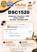 DSC1520 Assignment 3 &lpar;COMPLETE ANSWERS&rpar; Semester 1 2026 - DUE 28 August 