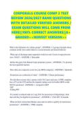 CORPORALS COURSE COMP 2 TEST REVIEW 2026&sol;2027 BANK QUESTIONS WITH DETAILED VERIFIED ANSWERS &sol; EXAM QUESTIONS WILL COME FROM HERE&vert;&vert;100&percnt; CORRECT ANSWERS&vert;&vert;A&plus; GRADED<<NEWEST VERSION>>