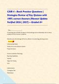 CAIB 4 - Book Practice Questions &vert; Strategies Review of Key Quizzes with 100&percnt; correct Answers &lpar;Newest Update Verified 2026 &vert; 2027&rpar; &ndash; Graded A&plus;