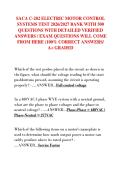 SACA C-202 ELECTRIC MOTOR CONTROL  SYSTEMS TEST 2026&sol;2027 BANK WITH 500  QUESTIONS WITH DETAILED VERIFIED  ANSWERS &sol; EXAM QUESTIONS WILL COME  FROM HERE &lpar;100&percnt; CORRECT ANSWERS&sol;  A&plus; GRADED