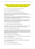 Medical Coding Exam with all Correct & 100&percnt; Verified Answers &vert;Latest Version &vert;Already Graded A&plus;