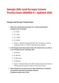 Georgia Land Surveyor License Practice Exam&colon; 200-Question State-Specific Study Guide &lpar;Graded A&plus; Updated 2026&rpar;