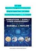 TEST BANK Operations Management Creating Value  Along the Supply Chain&comma; 11th Edition  &lpar;Russell&rpar;Verified Chapters 1 - 17&comma; Complete