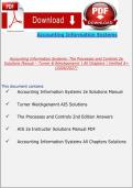 Accounting Information Systems&colon; The Processes and Controls 2e Solutions Manual &ndash; Turner & Weickgenannt &vert; All Chapters &vert; Verified A&plus; &lpar;2026&sol;2027&rpar;