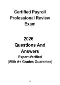 Certified Payroll Professional &lpar;CPP&rpar; 2026 Review &vert; Complete Payroll Certification Exam Prep PDF