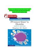 Complete Test Bank For Prescriber's Guide&colon; Stahl's Essential Psychopharmacology 8th Edition By Stephen M&period; Stahl Complete Guide