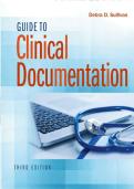 Test bank for guide to clinical documentation 3rd edition by debra d sullivan