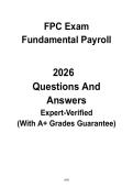 FPC Exam 2026 Study Guide &vert; Fundamental Payroll Certification Practice & Review PDF