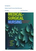 Test Bank For Medical- Surgical Nursing&comma; Clinical Reasoning 6th Edition By LeMone Burke&period;Latest 2026&period;
