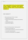 TTEC ASSESSMENT FINAL EXAM QUESTIONS & 100&percnt; CORRECT ANSWERS &vert; NEW UPDATE 2026&sol;2027 EDITION &vert; 100&percnt; GUARANTEED PASS &vert; GRADED A&plus;&period;