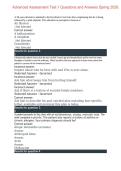 Advanced Assessment Test 1&colon; Questions and Answers Spring 2026 &vert; 100&percnt; all Correct &vert; Arkansas State University&comma; Main Campus NURS 6353&period;