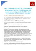 ARFF Exam Actual Exam 2026&sol;2027 &vert; Aircraft Rescue & Firefighting Final Test &vert; Verified Questions with Accurate Answers &vert; Aligned with 2026 NFPA 1003 & FAA Standards &vert; Pass Guaranteed - A&plus; Graded