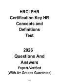 HRCI PHR Certification Study Guide &vert; Key HR Concepts & Definitions for Exam Prep PDF