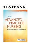 Advanced Practice Nursing&colon; Essentials for Role Development&comma; 5th Edition by Lucille A&period; Joel-Complete Q&A with Rationales&vert;&vert;all chapters updated&vert;&vert;2026