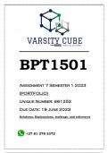 BPT1501 Assignment 7 PORTFOLIO (DISTINCTION ANSWERS) Semester 1 2023 (862585)