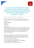 Navy CS Exam Actual Exam 2026&sol;2027 &vert; Culinary Specialist Art & Science of Culinary Preparation Practice Test &vert; Verified Questions & Answers &vert; Aligned with 2026 Navy CS Rating Standards &vert; Pass Guaranteed - A&plus; Graded